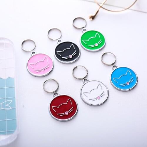 2PCS/LOT Dog ID Tag Cat Collar Pet Cat Shape Charm Pet Pendant Necklace Collar Puppy Cat Collar Accessories