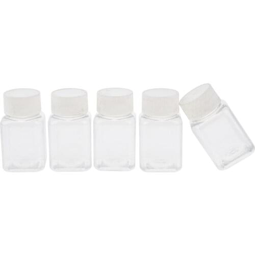 5 Pcs 80ml Plastic Sample Bottles Specimen Container Empty Vials for Lab Medicine Makeup