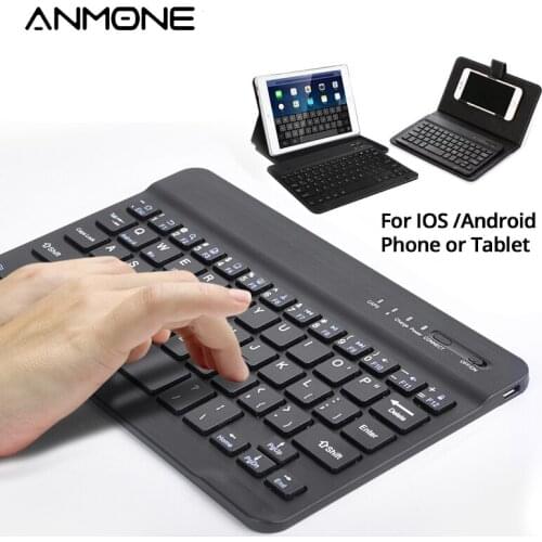 ANMONE Mini Wireless Keyboard For Ipad Android Windows Tablet Bluetooth Keyboard For Iphone Xiaomi Samsung Smartphone Key board