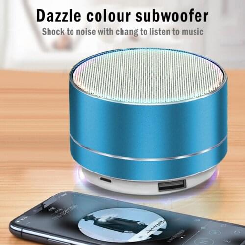 Mini Wireless Speaker Bluetooth-compatible Column Metal Bass Box IP67 Waterproof Loudspeaker Portable Speakers With Travel