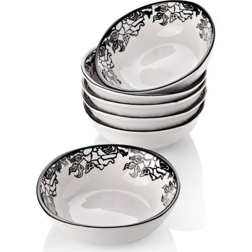 Queens Kitchen Rose Pattern 6 Pcs Big Bowl Set