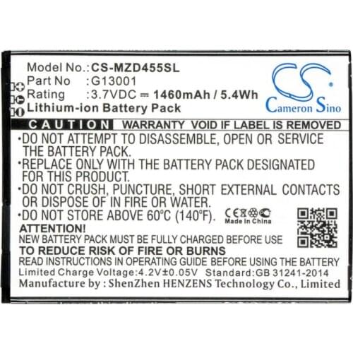 Cameron Sino 1460mAh battery for NAVON MD455 Mizu D455 G13001 Mobile, SmartPhone Battery