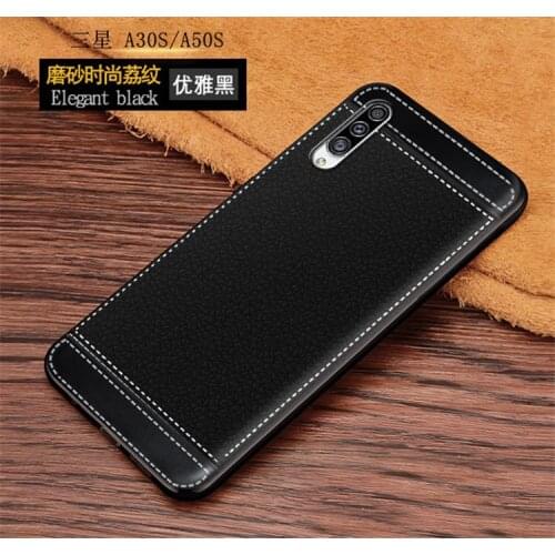 For Samsung A30s Case Leather Textured Soft TPU Phone Case For Samsung Galaxy A30s A307F A307 SM-A307F A 30S A50s