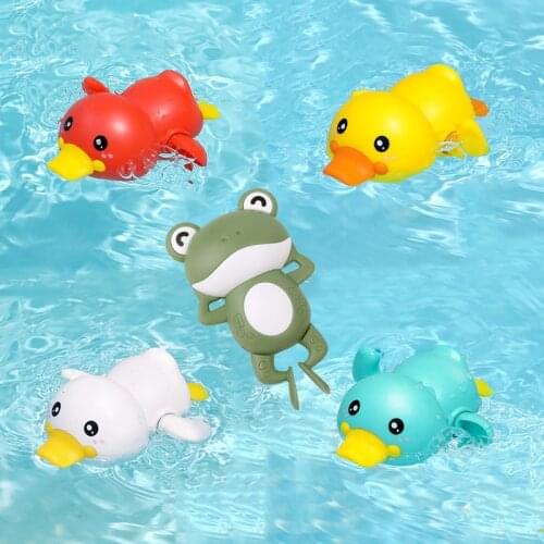 Baby Clockwork Swimming New Summer Bathroom Bath Shower Kid Play Water Cute Little Duck Bathing Bathtub Toys For Children Gift