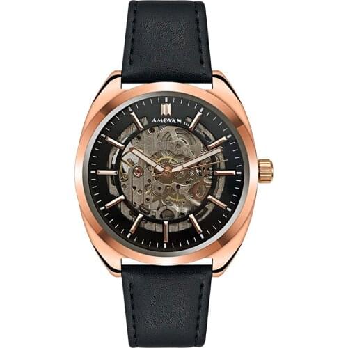 Hot Selling Mens' Skeleton Design Luxury Mechanical Watch