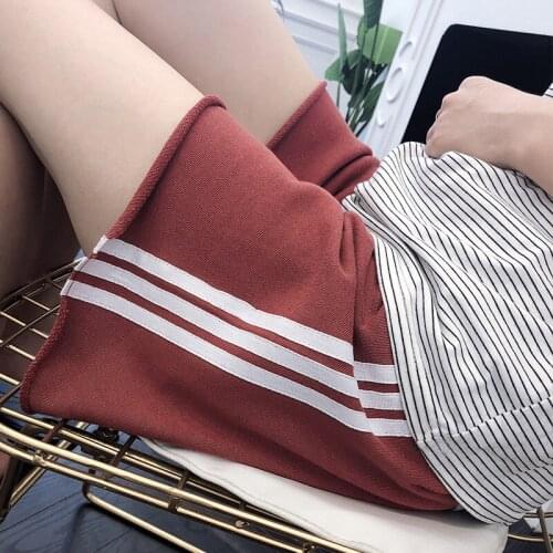 Cotton Maternity Shorts Stomach Lift Pants Maternity Clothes Summer Loose Pregnancy Leggings Outside Gray Trousers