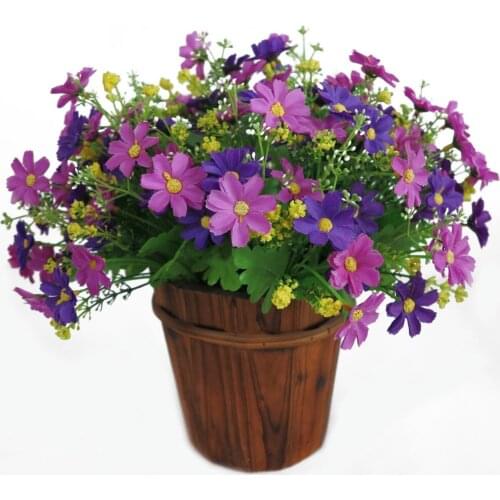 1 Bouquet 28 Heads Artificial Flowers Fake Cute Flower Home Wedding Garden Decor Indoor Decoration DIY Craft Gift Flower