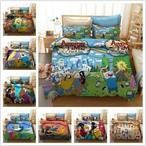 Adventure Time Home Textile Pillow Case 3D Bed Linen Duvet Covers Comforter Bedding Sets Bed Set Home Decor Bedding