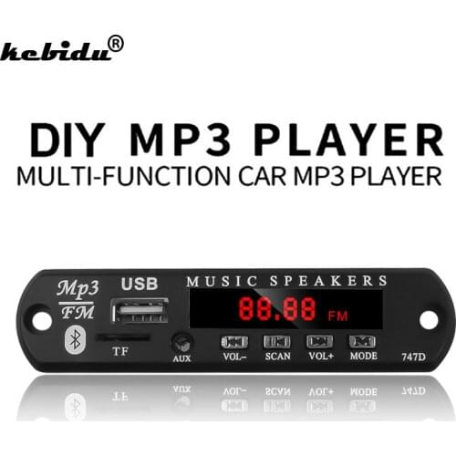 Kebidu DC 5V 12V Bluetooth MP3 WMA Decoder Board Audio Module USB TF Radio Wireless Music MP3 Player Remote Control For Car