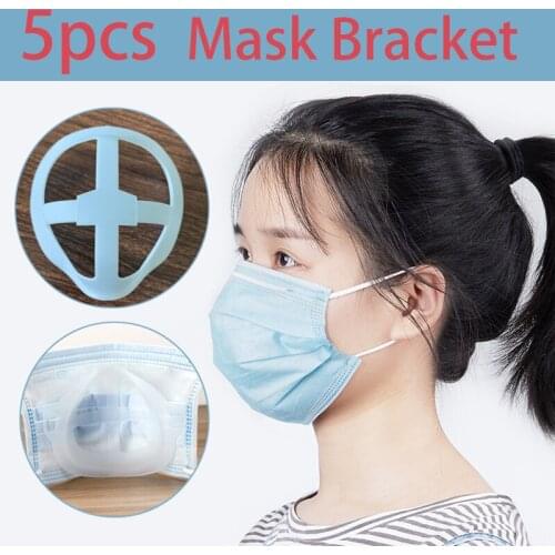 5Pcs Mask Bracket Dustproof 3D Mask Cushion Support Holder Non-stick Lipstick Breathable Artifact Inner Pad Bracket Reusable