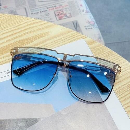 Square Sunglasses Men 2020 Summer Flat Top One Piece Sun Glasses Fashion Luxury Brand Shades for Women UV400 zonnebril Eyewea