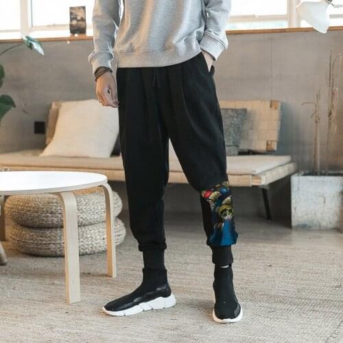 Mens Summer Casual Pants Natural Cotton Linen Trousers