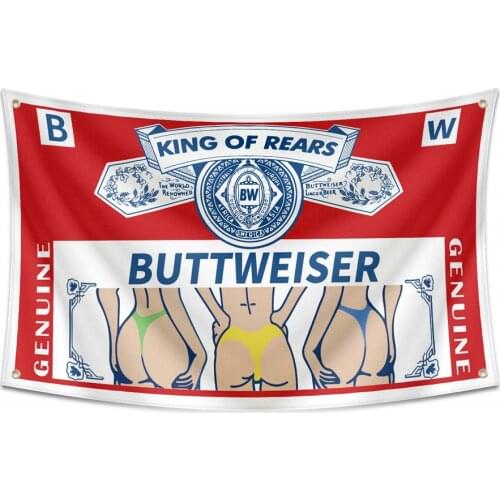 KING OF REARS Beer Poster Banner Wall Art Warning Oktoberfest Flag Canvas Painting Tapestry Flip Chart Wall Hanging Home Decor