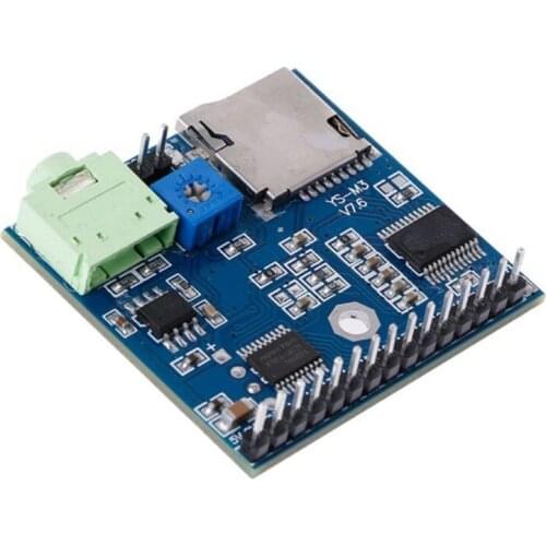 Voice Playback Module Board, MP3 Voice Module SD/TF Voice Broadcast Trigger Player + Speaker