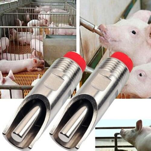 40%HOTPig Swine HogS1 Sheep Livestock Stainless Steel Water Drinker Waterer Nipple