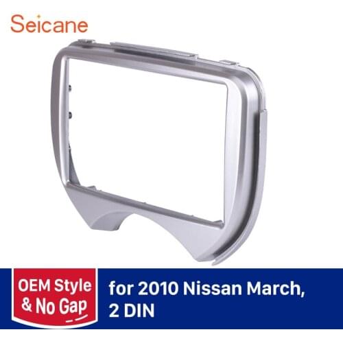 Seicane 2Din Radio Frame Fascia For 2010 Nissan March Separate Stereo Interface Plate Dash Trim Bezel Auto Panel Dashboard