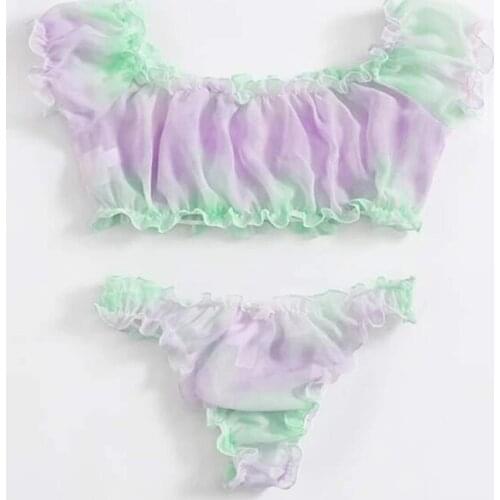 Sexy Lingerie Sets Ruffles Embroidery Bra & Brief Set Women Sleepwear Lace Ultrathin Underwear Nightwear Costume Erotic Pajamas