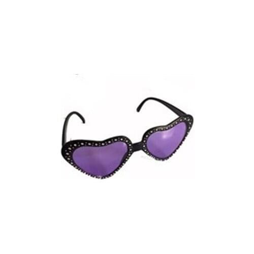 Heart Party Sunglasses Stone Black christmas decorations рождественские украшения