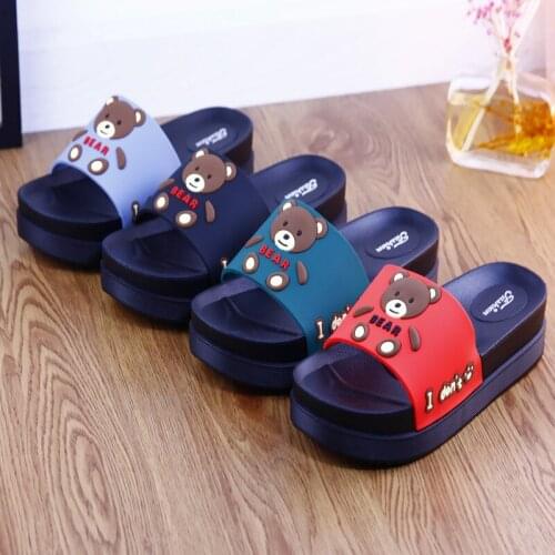Platform Slippers Summer Cartoon Anime Shoes For Women 2021 Casual Woman Slippers Fashion Chunky Sandals Platform Shoes Pantufa