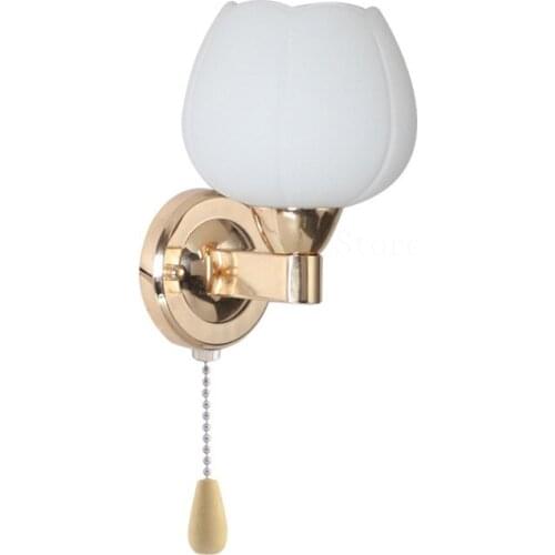 Modern LED Wall Lamps Nordic Glass Lampshade with Switch Plug Wall Light for Bedroom Bedside Lamp Corridor Home Decor Sconces