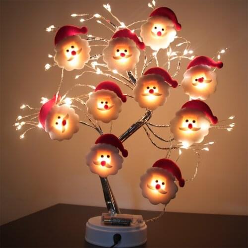 Santa Elk LED Garland String Light Christmas Decoration For Home 2021 Christmas Tree Ornaments Xmas Gift Navidad Natal New Year