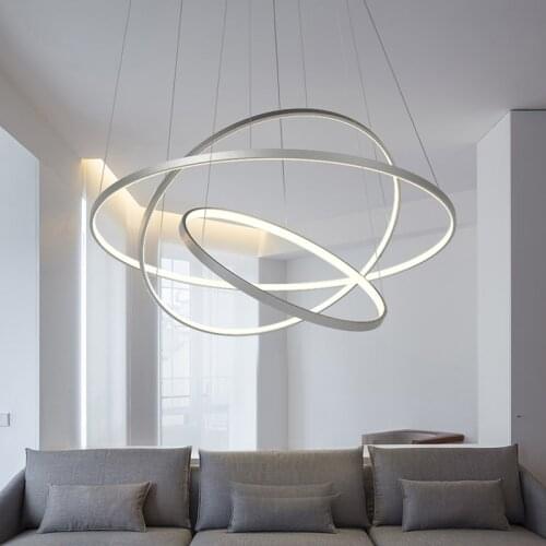 Modern Led Chandelier Lights Round Ring Home Lighting Lustre Lamp For Living Dining Room Decoration Bedroom Kitchen Fixtures