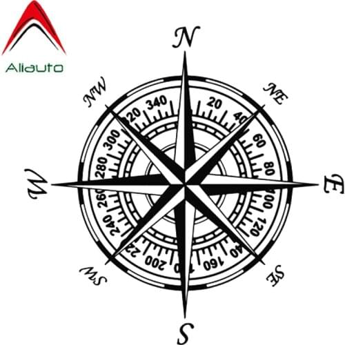 Aliauto Creative Car Sticker NSWE Compass Nautical Navigate Auto-styling Motorcycle Vinyl Decal Cover Scratches,17cm*17cm