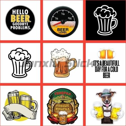 Hello Beer Goodbye Problems Funny Car Stickers Auto Decals about Any Flat Smooth Clean Surface Decor Kk13*13cm