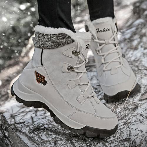 Winter Snow Boot for Women Super Warm Plush Women Shoes Lace up Ankle Boots Thick Fur Platform Boots Ladies Comfortable Shoes
