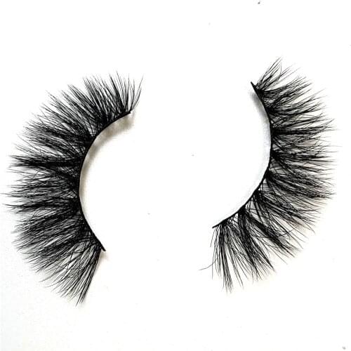 1 Pair 3D Mink Eyelash Cruelty Free Handmade Crossing Lashes Individual Strip Thick Mink Lashes Reusable Fake Eyelashes EP07
