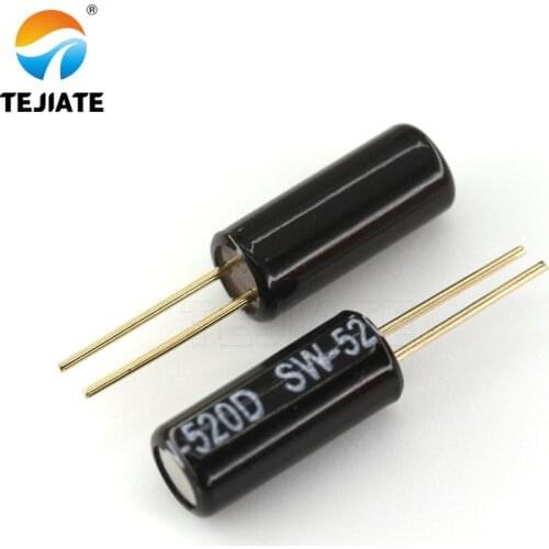 10PCS SW520D Vibration Sensor Metal Ball Tilt Shaking Switch 5x12MM SW-520D Tilt Shaking Position Switches Gold Plated