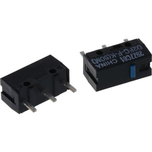 2pcs/pack original OMRON D2FC-F-K (50m) blue dot mouse micro switch new model of 10m 20M 7N series 50 million times lifetime