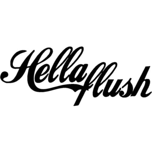 20*8CM HELLA FLUSH Fun Text Reflective Decals Car Stickers Car Styling Black/Silver C1-0084
