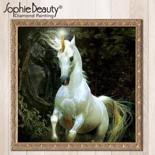 2018 New Arrival Promotion Unicorn 3d Diy Diamond Painting Wall Sticker Mosaic Cross Stitch Needlework Embroidery Diamonds