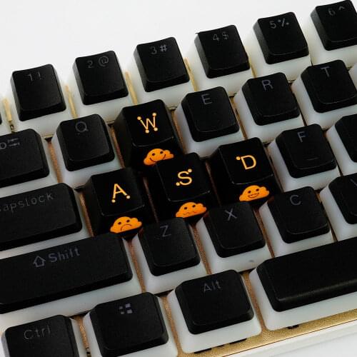 4PCS Lightning Baby WASD Direction Key Cap PBT Sublimation OEM Highly Mechanical Keyboard Key Cap Cross Axis Cherry MX Switch
