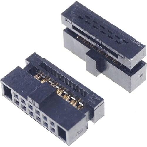 500 Pcs 0.050" 1.27mm 12 Pin dual Row IDC Connector 2x6 P 12 position Rectangular Female Socket Receptacle Ribbon Cable