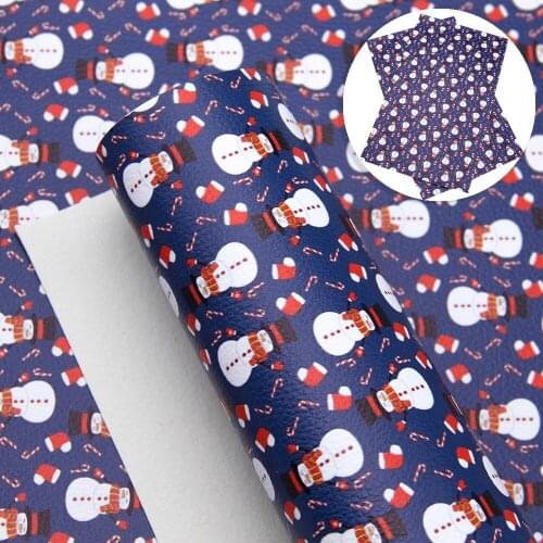 David accessories 20*33cm Christmas Lychee Faux Synthetic Leather Fabric, DIY Sewing Hair Bow Bag Crafts Material,1Yc13995