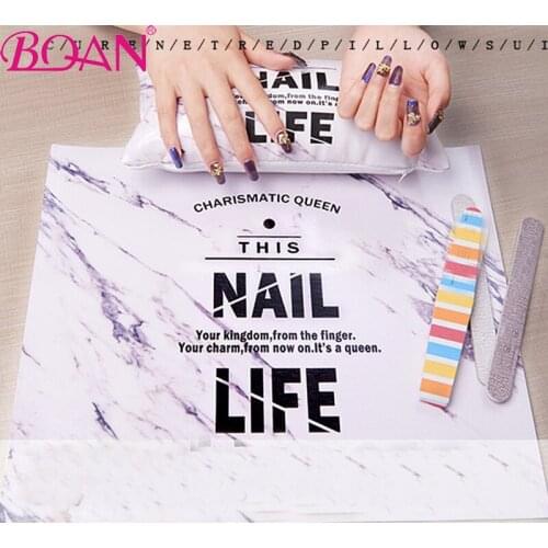 BQAN Nail Art Hand Pillow Cushion Holder Soft PU Leather Desktop Hand Cushion Wrist Hand Manicure Table Mat Salon Cushion Tools