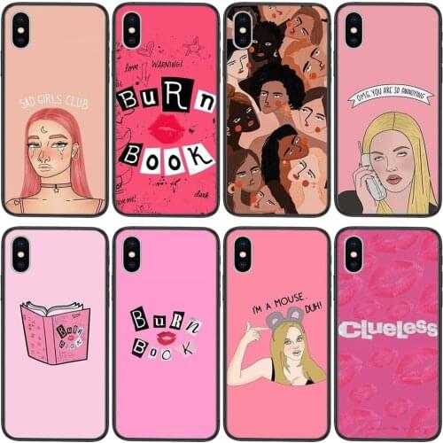 Black Cell Cover Pretty Back Painting Mean Girls Burn Book For Galaxy Note 20 10 9 8 Lite Pro Ultra M51 M31 M30S A10 A10S A8 A7