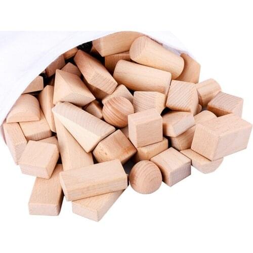 Childrens Wooden Beech and Pine Block Toys Material Is Good A Great Variety of Models Develop Your Babys Intelligence