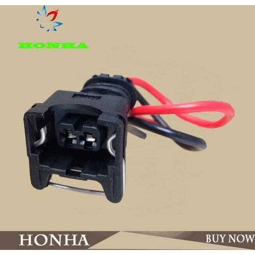 EV1 Injector connector pigtail harness case for inyector de universal with 20cm 16AWG black and red wire