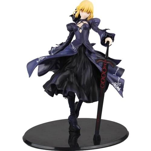 Fate Stay Night GK Saber Model Action Figure Anime PVC 23CM Statue Sexy Girl Dress Collection Toys Desktop Decoration Gift Figma