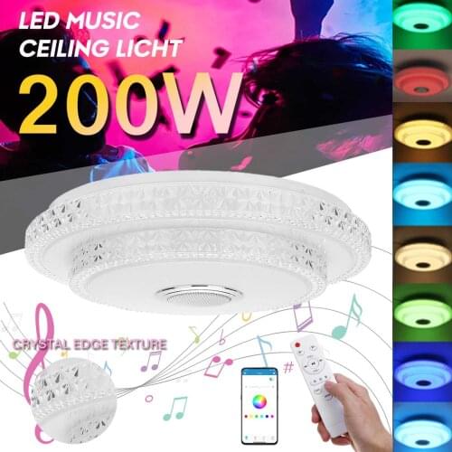 Crystal LED Ceiling Light bluetooth Speaker Music Ceiling Lamp Cell Phone APP Control Dimmable Lamp Home Light 110-220V 40CM
