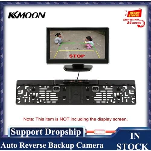 4 IR LED Auto Reverse Backup Camera Parking Assistant Camera EU License Plate Frame Car Rear View Camera Car Number Plate Holder