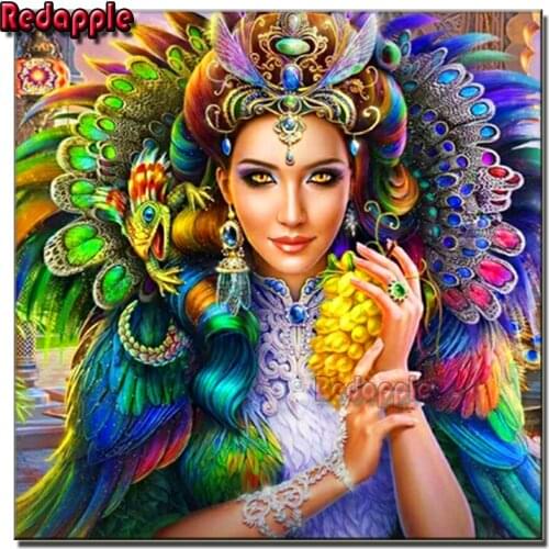 Peacock Fairy 5D Diy Diamond Painting Beauty girl Embroidery Diamond Handicrafts Full Round Square Drill lizard Mosaic home art