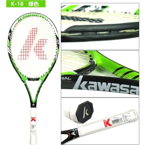 Kawasaki Tennis Racket Carbon Composite Racket Men and Women Ultra Light Training With Tennis Bag K-18,K-060