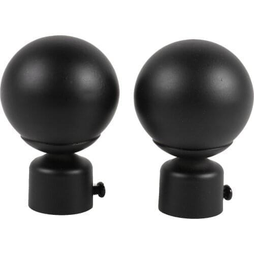 2Pcs Retractable Double Curtain Rod Accessories Punch-Free Retractable Curtains Rod Ends Caps Metal Drapery Curtain Rod End Ball