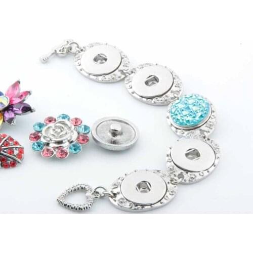 Fashion Interchangeable Bracelet Ginger Copper Bangle 110 18mm Snap Button Charms Bracelet&Bangles For Women Jewelry Gift