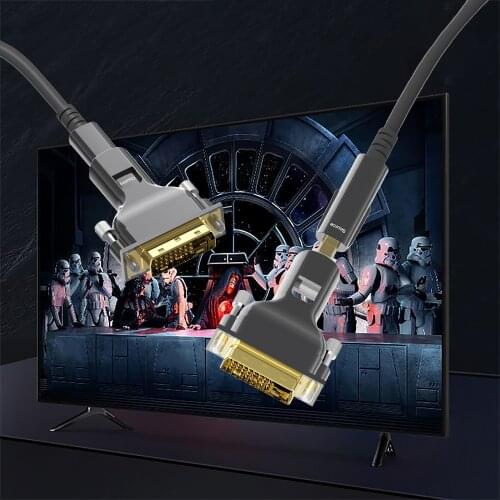 DVI-D 24+1 Fiber cable 1080P HD DVI display Cable 60Hz AOC Active Optical Cable Fiber ，for Computer Monitor Projectors TV