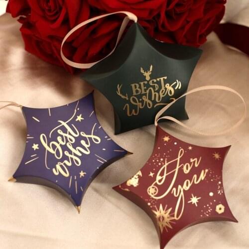 Five-pointed Star Gift Boxes Party Favors Candy Box wedding favors and gifts Baby Shower Christmas Party favor box